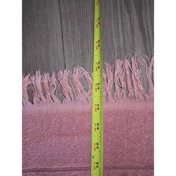 Vintage Pink Cannon Monticello Jacquard Fringe Bath Towel - Picture 5 of 5